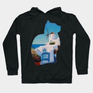 Santorini Cat Hoodie